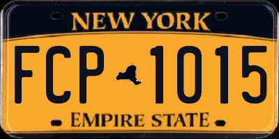 NY license plate FCP1015