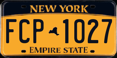 NY license plate FCP1027
