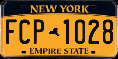 NY license plate FCP1028