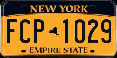 NY license plate FCP1029