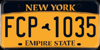 NY license plate FCP1035