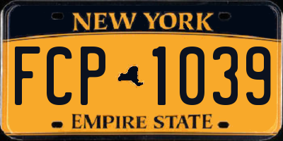 NY license plate FCP1039
