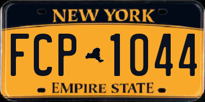 NY license plate FCP1044
