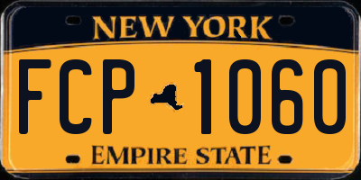 NY license plate FCP1060