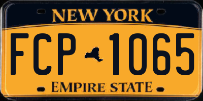 NY license plate FCP1065