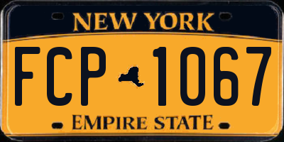NY license plate FCP1067