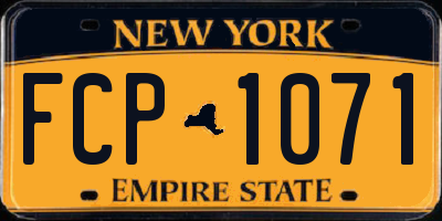 NY license plate FCP1071
