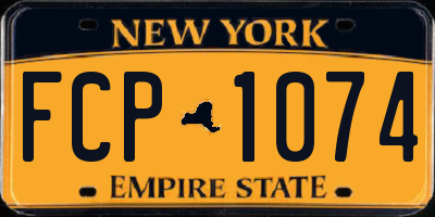 NY license plate FCP1074