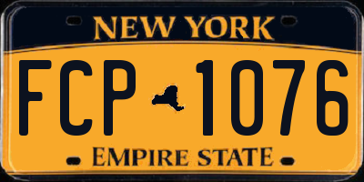 NY license plate FCP1076
