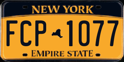 NY license plate FCP1077