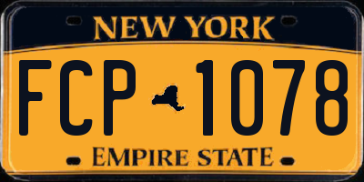 NY license plate FCP1078