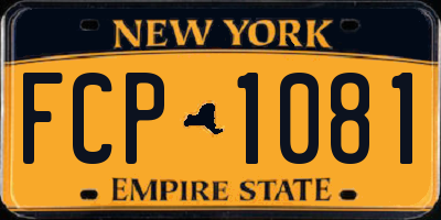 NY license plate FCP1081