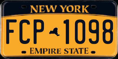 NY license plate FCP1098