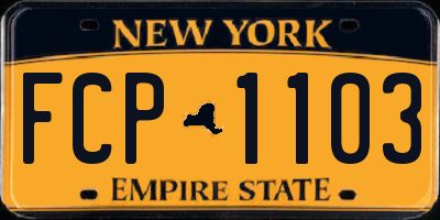 NY license plate FCP1103
