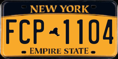 NY license plate FCP1104