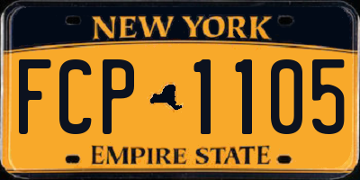 NY license plate FCP1105