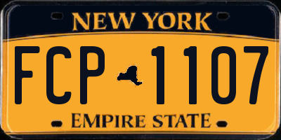 NY license plate FCP1107