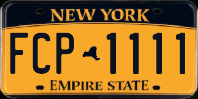 NY license plate FCP1111