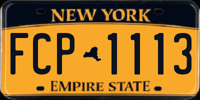 NY license plate FCP1113