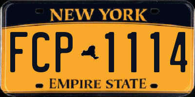 NY license plate FCP1114