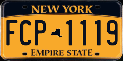NY license plate FCP1119