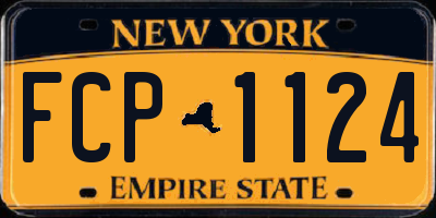NY license plate FCP1124