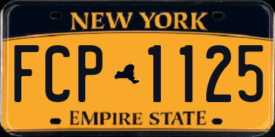 NY license plate FCP1125