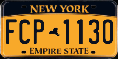 NY license plate FCP1130