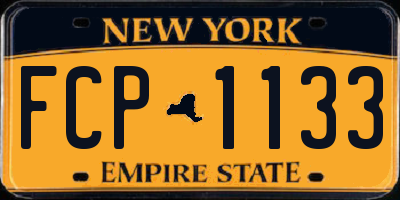 NY license plate FCP1133