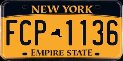 NY license plate FCP1136