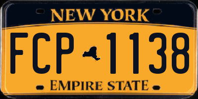 NY license plate FCP1138
