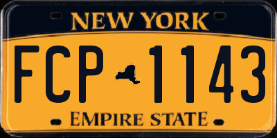 NY license plate FCP1143