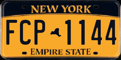 NY license plate FCP1144