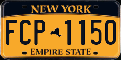NY license plate FCP1150