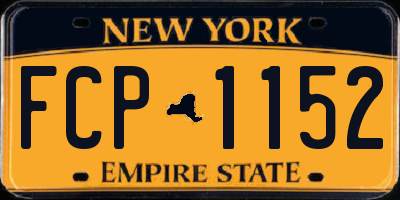 NY license plate FCP1152