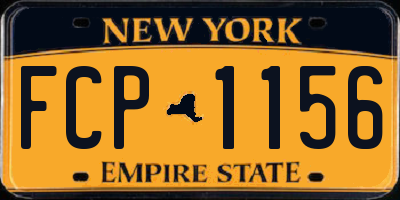 NY license plate FCP1156