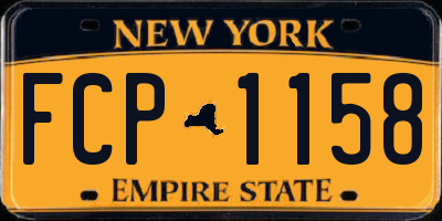 NY license plate FCP1158
