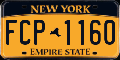 NY license plate FCP1160
