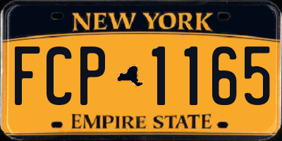 NY license plate FCP1165