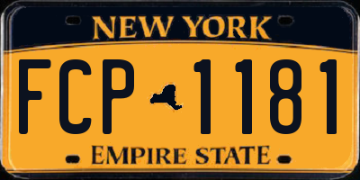 NY license plate FCP1181