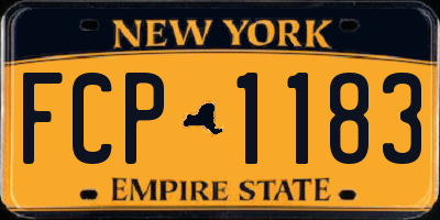 NY license plate FCP1183