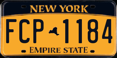 NY license plate FCP1184