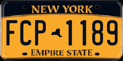 NY license plate FCP1189