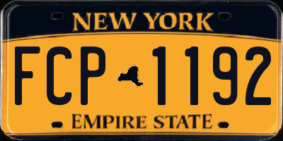 NY license plate FCP1192