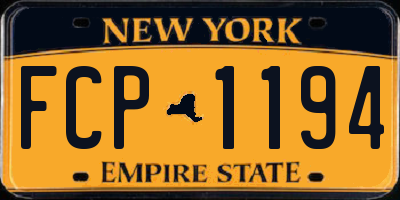 NY license plate FCP1194