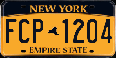 NY license plate FCP1204