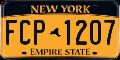 NY license plate FCP1207