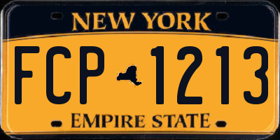 NY license plate FCP1213