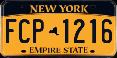 NY license plate FCP1216