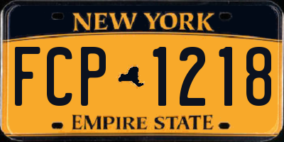 NY license plate FCP1218
